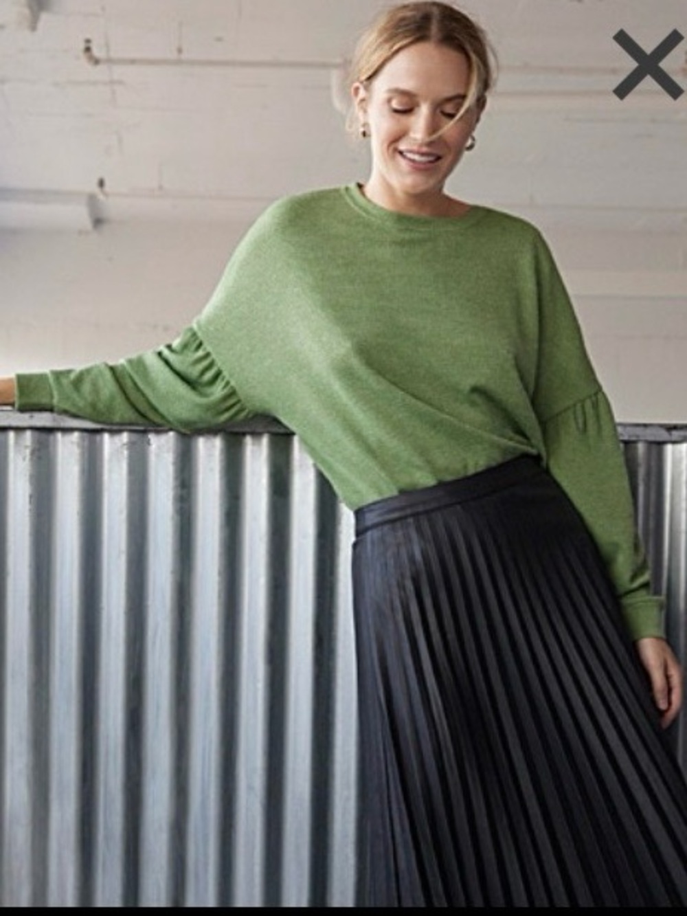 Simons Green Dolman Long Sleeve  Top